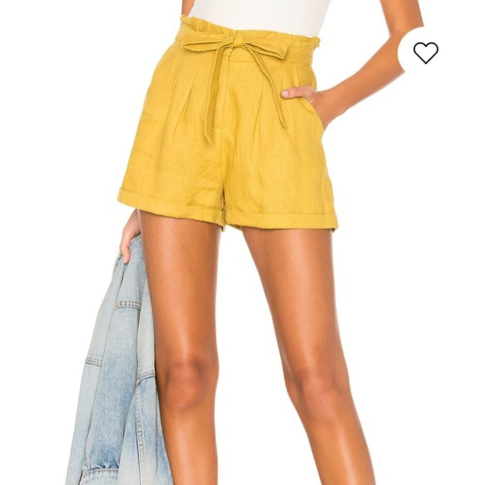 Heartloom Piper Paperbag Shorts Revolve 100% Linen Size Large NEW